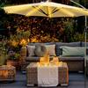 JDKC- Luci Dell'ombrello del Patio con Telecomando, 8 modalità Luminosità, Impermeabile All'aperto Decorare la Luce, per Ombrelloni, Campeggio, Tende, 2 Pacchi (Color : Warm White)