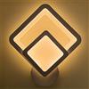 damastoreitalia Universo Applique LED da parete 12W luce calda 3000K, moderna con doppio rombo, 960 lumen, IP20, 30x26 cm, design geometrico in metallo e acrilico per interni (Doppio rombo - Luce calda 3000K)