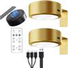 Generico 2 Luce per Quadro Senza Fili Ricaricabile, Faretto per Quadri a Batteria Applique LED da Parete Interno USB con Telecomando Luce Notturna Magnetica per Armadio Esposizione Pittura Arte Dipinti