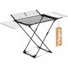 VITAPUR Stendibiancheria DryMax Wing, Stendino Allungabile, 2 Ali Laterali, Aste telescopiche Estendibili, Salvaspazio Asciugatrice per Balcone