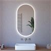 Inbagno Specchio ovale LED 62x110 cm con illuminazione perimetrale e installazione reversibile, a filo lucido con spessore 4 mm