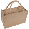 Enigmaire Borsa della Spesa in Iuta, Impermeabile, con Chiusura Zip, per Spesa, Picnic, Medium, Extra Large, Beige
