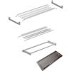 AERREGI Scolapiatti Per Cucina | In Acciaio Inossidabile o Metallo Verniciato Grigio | Antiruggine, Moderno, Salvaspazio | (Scolapiatti Acciaio Inox + Vaschetta Acciaio Inox + Telaio 86 cm)