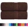 vidaXL Asciugamani Ospiti FROGN 2 pz Marrone 30x50 cm 360 g/m² 100% Cotone, Asciugamano, Asciugamano per Il Viso, Set di Asciugamani da Bagno, Telo da Bagno