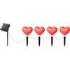Hintyne Decorazioni per San Valentino Decorazioni per San Valentino 4pcs/set luci solari a forma di cuore impermeabili per esterni decorazioni per San Valentino luce a forma di cuore per vialetto da giardino
