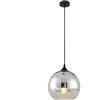 Euone_Clothes Lampadario a Sospensione con Sfera in vetro Semi Placcato, Lampada a Sospensione da Soffitto Moderna Semplice per Cucina Sala da pranzo Camera da letto (Argento, 20cm)