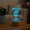 Generico Lampada in Plexiglass con Base Nera Disegno Stemma dell'Empoli Calcio e Nome Personalizzato Decor Night Light LED Luce Camera 7 Colori