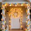 Nexoria Ghirlanda decorativa pasquale con illuminazione, 4 m, 20 LED, ghirlanda di luci pasquali, illuminata con uova di Pasqua, catena di luci di Pasqua, funzionamento a batteria, per interni ed esterni (4 m