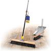 Novaliv - Set di scopa in crine di cavallo misto I Scopino con linguetta di gomma e scopa manuale I Scopa da cortile 50 cm con manico telescopico e setole morbide