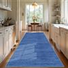 TEHWDAIYOU Lungo Tappeto da Cucina Tappeto Passatoia per Corridoio Largo Tappeti Runner Antiscivolo e Lavabile Tappetino Passatoia Tappeto Ingresso per Corridoio Entrata, Blu, 50 x 90 cm
