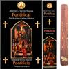 casaesport PONTIFICIO bastoncini incensi religiosi da 15 gr. PONTIFICAL Olibano Mirra Benzoino Storax FRAGANCES & SENS no tossico no lavoro minori + portaincenso (6 scatole da 15 gr.)