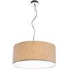 OLUX ILLUMINAZIONE - Lampadario Soggiorno Moderno in Tessuto, Lampadario a Sospensione Ideale per Salotto e tutte le stanze della Casa, Perfetto per Led,Made in Italy(Mod.Roary-Tortora chiaro-50cm)