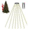 Eznaobo Luci per albero di Natale, 1,5/3 m, a cascata, 8 modalità, 3 timer, impermeabili, per interni ed esterni, luci scintillanti per giardino, decorazioni natalizie (1,5 m/8 linee)