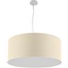 OLUX ILLUMINAZIONE - Lampadario Soggiorno Moderno in Tessuto, Lampadario a Sospensione Ideale per Salotto e tutte le stanze della Tua Casa, Perfetto per Led,Made in Italy(Mod.Roary-Beige-70cm)