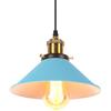 iDEGU Lampada a Sospensione Retrò 22cm Lampada da Soffitto Vintage in Metallo E27 Lampadario a Sospensione Moderno Stile Scandinavo Plafoniera per Soggiorno Cucina Camera Ristorante (Blu)