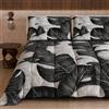 PETTI Artigiani Italiani Trapunta Invernale Matrimoniale 270 × 260 cm | Tropical Nero Argento, Microfibra Double Face con Stampa Digitale, 300 g/m², Made in Italy