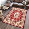 TAPISO Atlas Tappeto Salotto Moderno Pelo Corto Design Vintage Tradizionale Motivo Floreale Ornamenti tonalità Rosso Oeko-Tex Soggiorno Sala Camera Ufficio 130 x 190 cm