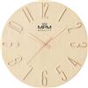 MPM Quality Orologio da parete di design, color crema/oro, datario, cifre 3D, movimento preciso al quarzo, ∅ 305 mm, decorazione moderna da parete per soggiorno, camera da letto o ufficio