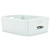 Stefanplast Elegance Cestino Rattan, Bianco, 36x29x13 cm