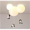 GUANSHAN Panda Balloon Chandelier Lampada da soffitto per bambini con Panda Lampada da soffitto a sospensione Creative Balloon Lampada da soffitto per camera da letto, camera dei bambini