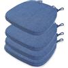 HKJGNH 4 Pezzi Cuscino per Sedia da Pranzo con Lacci, Rimovibile e Facile da Pulire con Cerniera - Forma Trapezoidale - Morbido e Resistente per Cucina, Sala da Pranzo, Ufficio(Color 3,43X40X35X5cm)