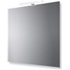 San Marco specchio filo lucido, specchio da bagno con luce, disponibile con o senza lampada da 30 o 45 cm, specchio da parete bagno, installazione semplice e veloce. (70x70 cm, con lampada 30 cm)
