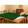 Corredocasa Tappeto Verde da Gioco Carte Copritavolo Mollettone Salvatavolo Gommato con Elastico Perimetrale Verde/Bianco Gioco Poker Made in Italy in Varie Misure (12 Posti 120x220 cm)