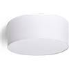 LEDKIA LIGHTING - Plafoniera Circolare Ø450 mm | Compatibile con Lampadine E27 fino a 40W | Montaggio Interno IP20 | Tessuto Resistente | Adatta per Soggiorni e Cucine, Bianco