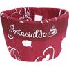 SaRani Portacialde Tessuto Cuore Contenitore Cialda Caffè Zucchero Centrotavola Cucina Porta Oggetti (Bordeaux)