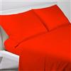 GC ARREDOCASA Set Lenzuola Letto Misura Francese - Rosso - 100% Cotone Quadrifoglio - Un Completo Lenzuola Letto Matrimoniale Cotone Made in Italy (Mis. Francese/Queen Size)