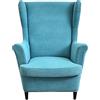 CHNSHOME Copripoltrona con orecchie elasticizzato 1 posto copripoltrona 2 pezzi elasticizzato Fodere per poltrone a orecchioni Copripoltrona Cielo blu