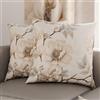 PETTI Artigiani Italiani - Coppia di Federe Cuscino 45x45 cm in Microfibra, Cuscini Arredo Camera da Letto, Divano, Salotto, Set 2 Fodere Copricuscino, Federa Floreale 6, 100% Made in Italy