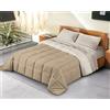 BANZAII TEXTILE INNOVATOR ONLINE Banzaii Trapunta Invernale in Ecopiuma Double Face Super Soft Due Piazze Matrimoniale 260x260 cm Panna/Beige