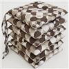MENKËLL - Set 6 Cuscini Sedia da Cucina in Cotone - Cuscini Coprisedia Universali 40x40 cm - Cuscino 4 punti con Lacci di Fissaggio Imbottiti 100% Made in Italy (Emily Marrone, 40x40 Fantasia)