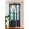 KRAAFTY Tende in misto seta indiana Sari - Tende a pannello patchwork uniche per soggiorno e camera da letto - Tende per la casa con filtraggio della luce - Lunghezza 213 cm, colore blu