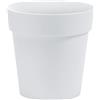 Tecnokit Nicolì Vaso Arké - Vaso Bianco In Plastica 18 cm - Vaso Per Piante Da Interno Ed Esterno, Fioriere Da Interno Eleganti, Decorativo Da Interno Resistente - Bianco Rotondo 18 cm
