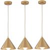 Leoshi Lampada a sospensione moderna industriale, plafoniera a campana in ottone, lampadario con base E27 in corda, illuminazione a lanterna con raccordi in metallo, soggiorno, camera da letto, cucina a