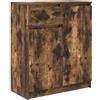 vidaXL Credenza con Cassetto Rovere Fumo 71x35x84 cm in Truciolato, Mobile Contenitore, Mobile credenza, Armadio corridoio, Mobile Buffet