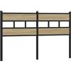 vidaXL Testiera di Ricambio Rovere Sonoma 160 cm in Ferro e Legno Multistrato, Testata, Testata Letto, Testata per Letto Matrimoniale, testiera Letto