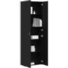 vidaXL Mobile per Ufficio con Lo scaffale Rovere Nero 60 x 32 x 190 cm, Armadio Ufficio, Design Rettangolare, Mobili Moderni per Spazi di Lavoro, Soluzioni di Stoccaggio Resistenti