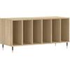 vidaXL Armadio a dischi, supporto giradiscos, credenza da soggiorno moderna in legno di ingegneria Rovere Sonoma