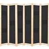 vidaXL Divisorio a 6 Pannelli Nero 240x170x4 cm in Tessuto