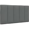 vidaXL Cuscino Testiera Hanko Grigio Scuro 80 cm in Tessuto