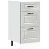 vidaXL Base da Cucina Porto Grigio Cemento in Legno Multistrato, Mobile Base lavello, Armadio Cucina Base con cassetto, lavello lavello