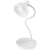 ChiliTec Lampada da tavolo 3x batterie AA 25 cm collo di cigno dimmerabile lampada da lettura a LED luce bianco caldo 3000k bianco
