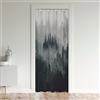 Loussiesd Tenda per porta di montagna fumosa per porta privacy alberi paesaggi naturali arte armadio copertura della porta tenda amante della natura regalo decorativo oscuramento tenda oscurante scenico nebbio
