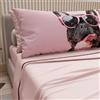 PETTI Artigiani Italiani - Lenzuola Animali con Cani in Cotone con Federe in Stampa Digitale, Lenzuola Matrimoniali, Completo Letto Matrimoniale Cipria, 100% Made in Italy