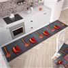 PETTI Artigiani Italiani - Tappeto Cucina Antiscivolo Lavabile in Lavatrice, Passatoia Cucina, Tappeto Cucina Lungo, 52x140 cm, Peperoncino, 100% Made in Italy