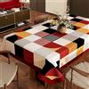 Hixingo Tovaglia Cerata Impermeabile, Tovaglia Plastificata PVC Rettangolare Antimacchia Stile Patchwork Copritavolo Giardino Esterno Proteggi Tavolo per Feste Cucina (Rosso,120x160cm)
