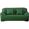 Surwin Copridivano Elasticizzato 1 2 3 4 Posti, Moda Stampa Elastico Universale Copridivani con Braccioli Fodera per Divano Antiscivolo Sofa Protettore (2 posti - 145-185cm,Verde Scuro)